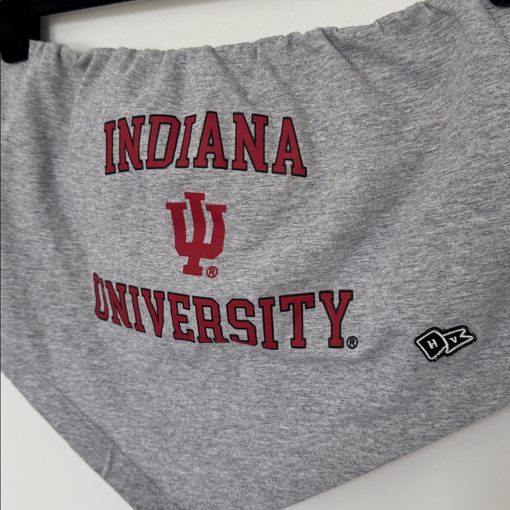 Hype & Vice Indiana University Hoosiers Gray Bandana Top - Size M - Picture 2 of 5